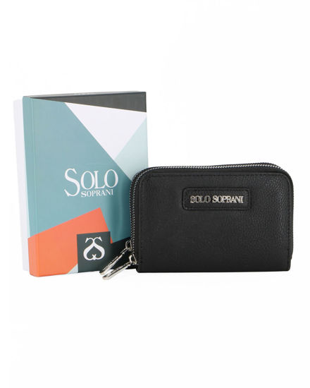 Immagine di SOLO SOPRANI - Portafoglio nero con doppia cerniera