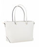 Immagine di SOLO SOPRANI - Borsa shopping bianca con ciondolo e tracolla removibili
