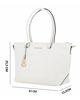 Immagine di SOLO SOPRANI - Borsa shopping bianca con ciondolo e tracolla removibili