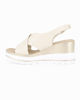 Immagine di MISS GLOBO - Sandalo platform panna con incrocio frontale e sottopiede in memory soft, zeppa 7,5CM