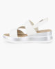 Immagine di MISS GLOBO - Sandalo platform bianco con sottopiede in memory soft, zeppa 5CM