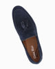 Immagine di CLASS MAN - Mocassino blu scamosciato in VERA PELLE con nappe
