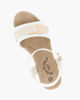 Immagine di MISS GLOBO - Sandalo platform bianco/panna con fibbia sulla fascia anteriore e sottopiede in memory soft, zeppa 7CM