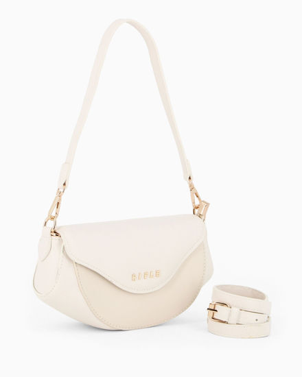 Immagine di RIFLE - Minibag beige con patta e tracolla removibile