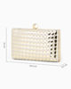 Immagine di DIVAS - Clutch oro rigida intrecciata con pomello
