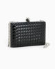 Immagine di DIVAS - Clutch nera rigida intrecciata con pomello