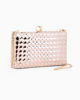 Immagine di DIVAS - Clutch champagne rigida intrecciata con pomello