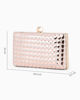 Immagine di DIVAS - Clutch champagne rigida intrecciata con pomello