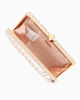 Immagine di DIVAS - Clutch champagne rigida intrecciata con pomello