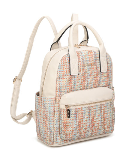 Immagine di NARDINI - Zaino multitasche multicolor effetto intreccio con due manici