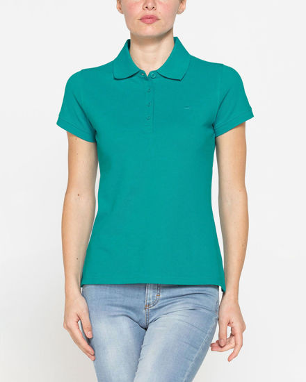 Immagine di CARRERA - Polo manica corta in tessuto piquet petrolio da donna