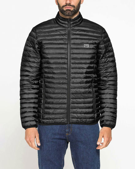 Immagine di CARRERA - Giubbino coreano 100 grammi in tessuto ripstop nero da uomo