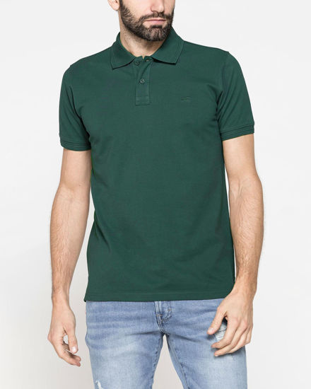 Immagine di CARRERA - Polo manica corta in piquet di cotone organico verde bottiglia