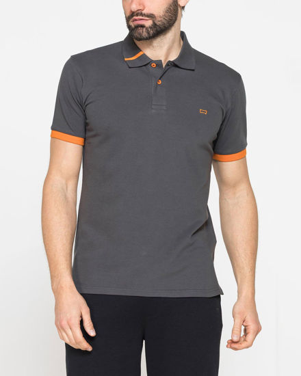 Immagine di CARRERA - Polo manica corta in piquet elasticizzato grigio