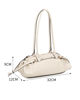 Immagine di RIFLE - Borsa baguette a spalla beige con fibbie, tracolla removibile