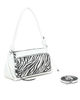 Immagine di RIFLE - Borsa a spalla zebrata con tasca frontale e tracolla removibile