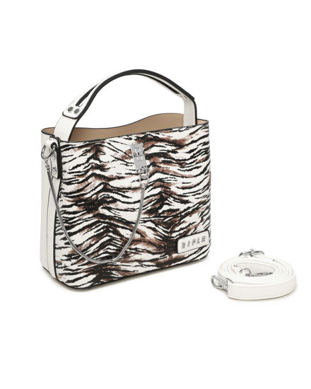 Immagine di RIFLE - Minibag animalier con tre scomparti principali e dettaglio catenina, tracolla removibile