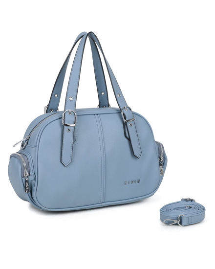 Immagine di RIFLE - Borsa a mano avio con tasche laterali e fibbie sui manici, tracolla removibile