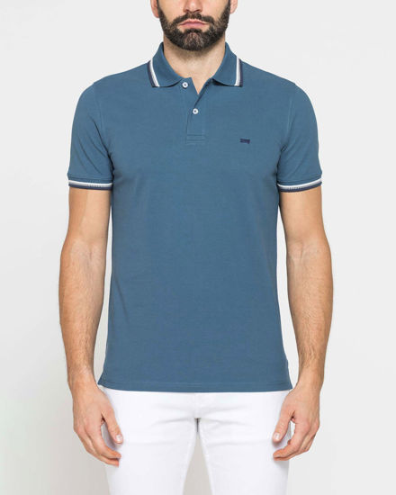 Immagine di CARRERA - Polo manica corta in piquet blu polvere