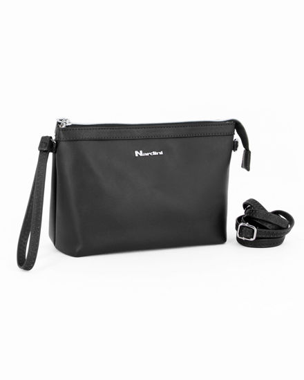 Immagine di NARDINI -  Pochette nera con polsiera, tracolla removibile