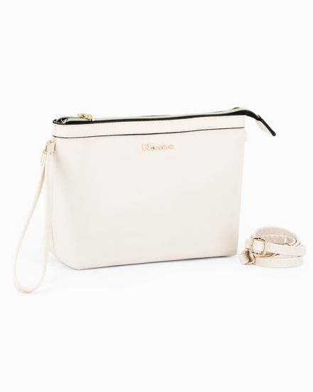 Immagine di NARDINI -  Pochette avorio con polsiera, tracolla removibile