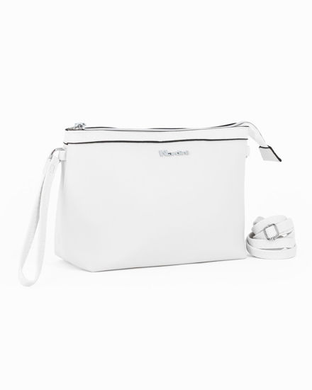 Immagine di NARDINI -  Pochette bianca con polsiera, tracolla removibile