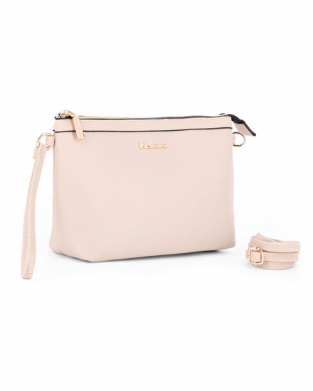 Immagine di NARDINI -  Pochette naturale con polsiera, tracolla removibile