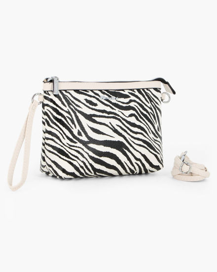 Immagine di NARDINI -  Pochette zebrata con polsiera, tracolla removibile