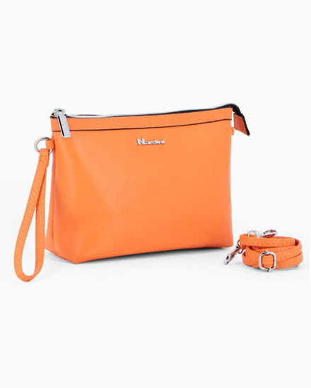 Immagine di NARDINI -  Pochette arancione con polsiera, tracolla removibile