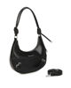 Immagine di NARDINI - Borsa a spalla nera con fibbie frontali, tracolla removibile