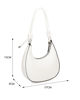 Immagine di NARDINI - Borsa a spalla avorio con fibbie frontali, tracolla removibile