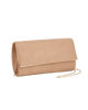Immagine di MISS GLOBO - Pochette beige scamosciata e dettaglio oro sulla patta