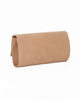 Immagine di MISS GLOBO - Pochette beige scamosciata e dettaglio oro sulla patta
