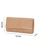 Immagine di MISS GLOBO - Pochette beige scamosciata e dettaglio oro sulla patta