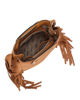 Immagine di RIFLE - Minibag camel scamosciata con frange, tracolla removibile