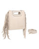 Immagine di RIFLE - Minibag nude scamosciata con frange, tracolla removibile