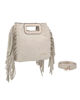 Immagine di RIFLE - Minibag beige scamosciata con frange, tracolla removibile