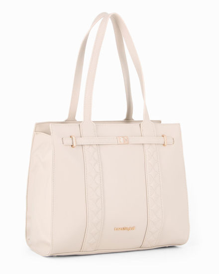 Immagine di LAURA BIAGIOTTI - Borsa shopping naturale con cinturino frontale