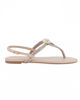 Immagine di GLOBO ROSA - Sandalo infradito beige con strass