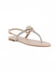 Immagine di GLOBO ROSA - Sandalo infradito beige con strass