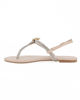 Immagine di GLOBO ROSA - Sandalo infradito beige con strass