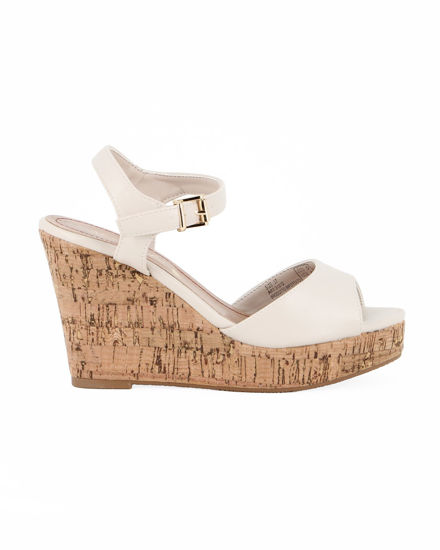 Immagine di MISS GLOBO - Sandalo avorio con zeppa 10CM