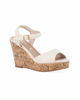 Immagine di MISS GLOBO - Sandalo avorio con zeppa 10CM