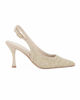 Immagine di MISS GLOBO - Décolleté slingback beige intrecciata, tacco 8,5CM