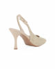 Immagine di MISS GLOBO - Décolleté slingback beige intrecciata, tacco 8,5CM
