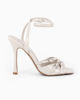 Immagine di MISS GLOBO - Sandalo avorio in vernice con cinturini incrociati e punta quadrata, tacco 10,5CM
