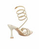 Immagine di MISS GLOBO - Sandalo a spirale oro in strass con punta quadrata, tacco 8CM
