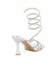 Immagine di MISS GLOBO - Sandalo a spirale argento in strass con punta quadrata, tacco 8CM