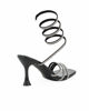 Immagine di MISS GLOBO - Sandalo a spirale nero in strass con punta quadrata, tacco 8CM