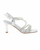 Immagine di MISS GLOBO - Sandalo argento con cinturini in strass, tacco 7CM